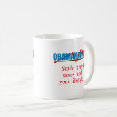 Mug Obamanomics - sourire si mes impôts financent (Devant droit)