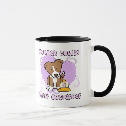 Mug Obéissance Brown de rassemblement de Kawaii border (Droite)