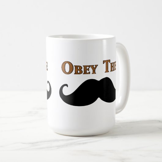Mug Obéissez la moustache (Devant droit)
