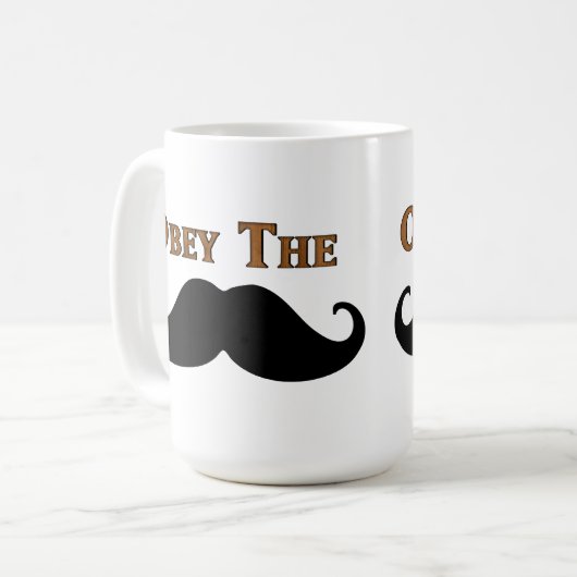 Mug Obéissez la moustache (Devant gauche)