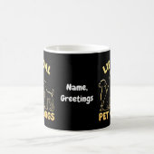 Mug Objectif de vie caresser tous les chiens Un amour (Centre)