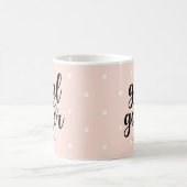 Mug Objectif Getter | Pois roses et typographie (Centre)