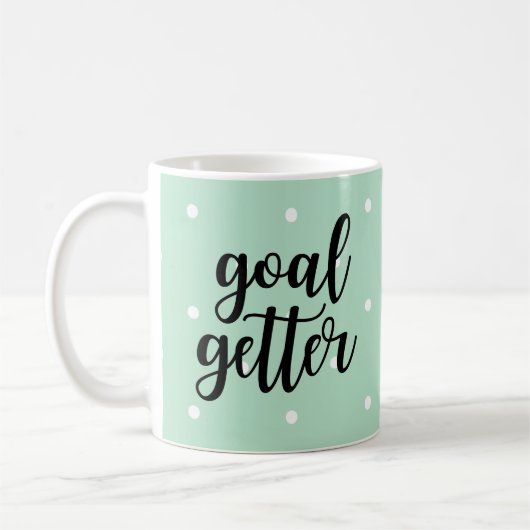 Mug Objectif Getter | Pois verts de la menthe (Gauche)