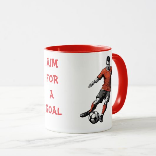 Mug Objectif pour un soccer de but (Devant droit)