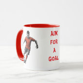 Mug Objectif pour un soccer de but (Devant gauche)