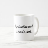 Mug Objectif Réalisation est le travail de héros (Devant droit)