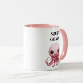 Mug Objectifs de calamar Rose Gêné (Devant droit)