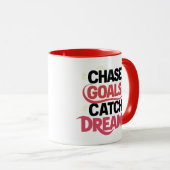 Mug Objectifs de la chasse Rêves de capture, motivatio (Devant droit)