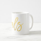 Mug OBJECTIFS Feuille D'Or Écriture Moderne Personnali (Devant droit)