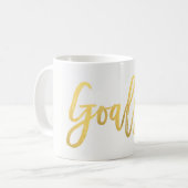 Mug OBJECTIFS Feuille D'Or Écriture Moderne Personnali (Devant gauche)