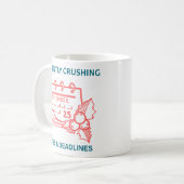 Mug Objectifs Motivants de Concassage Délais (Devant gauche)