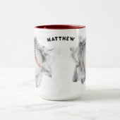 Mug Objet de collection personnalisé de baseball (Centre)