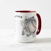 Mug Objet de collection personnalisé de baseball (Devant droit)