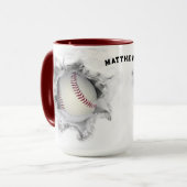 Mug Objet de collection personnalisé de baseball (Devant gauche)