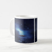 Mug Objet volant UFO dans l'espace (Devant gauche)