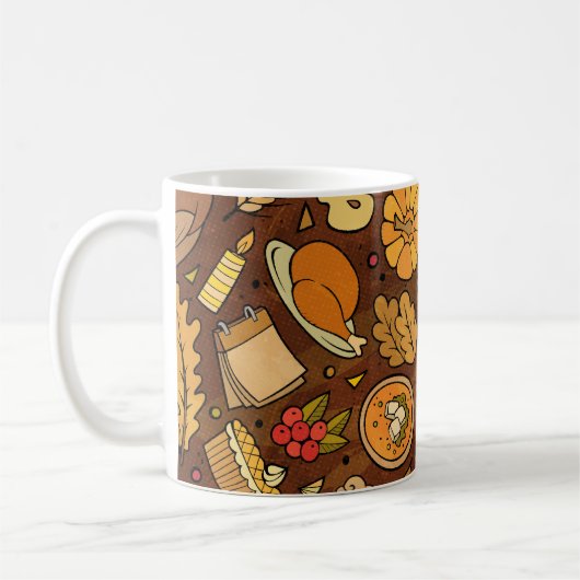 Mug Objets d'action de grâce : dessin animé motif colo (Gauche)