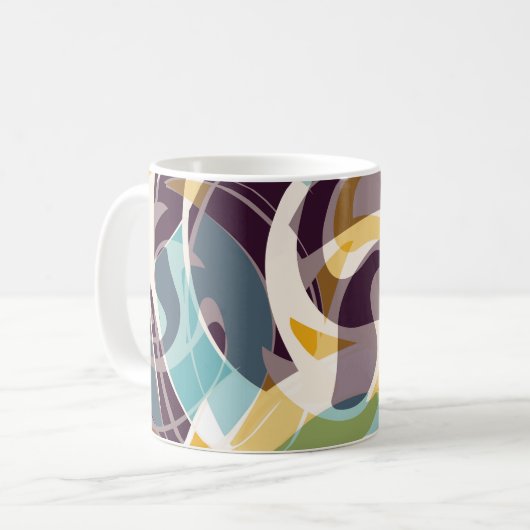 Mug objets géométriques Abstraits graffiti grunge effe (Devant gauche)