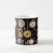 Mug Objets Steampunk Gears Pocket watch Squelette Key (Centre)