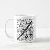 Mug Oboe Avec Notes Musicales, Oboist Woodwind Musicie (Gauche)