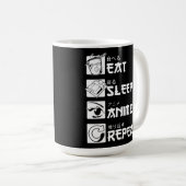 Mug Obs contention pour l'anime : Manger, Dormir, Anim (Devant droit)