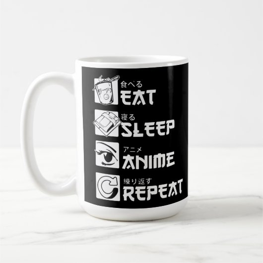 Mug Obs contention pour l'anime : Manger, Dormir, Anim (Gauche)