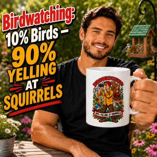 Mug Observation des oiseaux 10% Oiseaux 90% Crier aprè