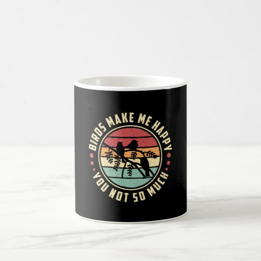 Mug Observation d'oiseaux Les oiseaux me rendent heure (Centre)