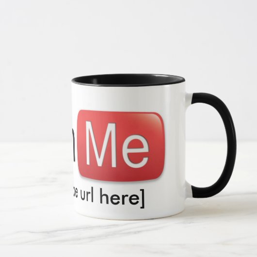 Mug Observez-moi sur YouTube (de base) (Droite)