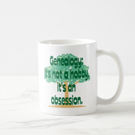 Mug Obsession de généalogie (Droite)