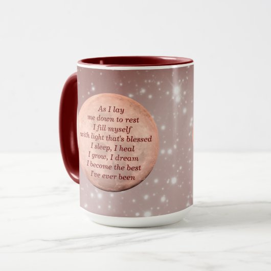 Mug Obtenez bien Dormir conception de bénédiction (Devant gauche)