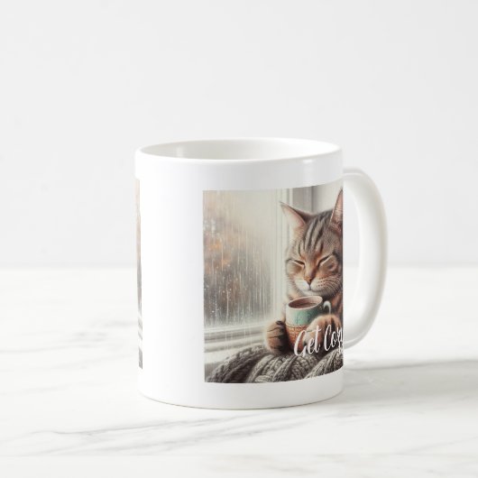 Mug Obtenez un chat confortable (Devant droit)