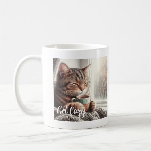 Mug Obtenez un chat confortable (Gauche)