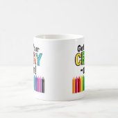 Mug Obtenez votre Cray On Rainbow Crazy Crayon Art Tea (Centre)