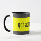 Mug Obtenir des comptes - Jaune et Noir (Gauche)