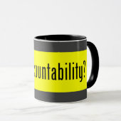 Mug Obtenir des comptes - Jaune et Noir (Devant droit)