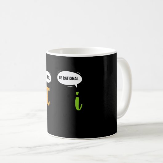 Mug Obtenir Réel Être Rationnel Funky Math Pi Geek Jou (Devant droit)