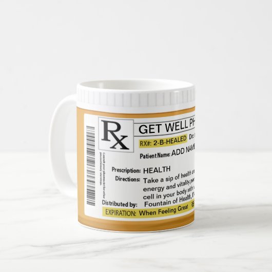 Mug Obtenir une ordonnance RX (Devant gauche)