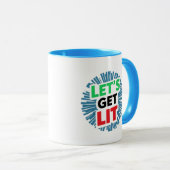 Mug Obtenons un Art numérique graphique de Noël brilla (Devant droit)