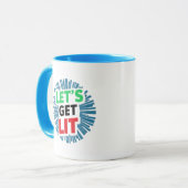Mug Obtenons un Art numérique graphique de Noël brilla (Devant gauche)