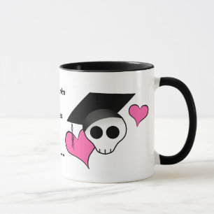 Mug Obtention du diplôme punk mignonne de crâne de