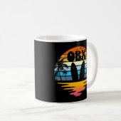 Mug OBX Banques extérieures Caroline du Nord Retro Sun (Devant droit)
