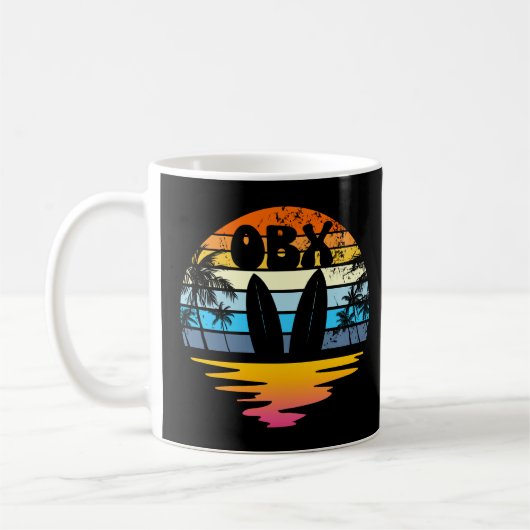 Mug OBX Banques extérieures Caroline du Nord Retro Sun (Gauche)