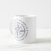 Mug OBX Boussole marine Bleu Vintage (Devant gauche)