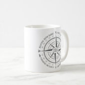 Mug OBX Boussole Nautique Banques extérieures Eau Vint (Devant droit)