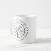 Mug OBX Boussole Nautique Banques extérieures Eau Vint (Devant gauche)