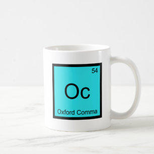 Mug Oc - Symbole de chimie de grammaire Oxford Comma