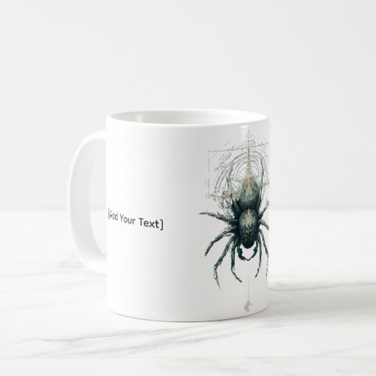 Mug Occult Spider Mystic Geometry Dark (Devant gauche)