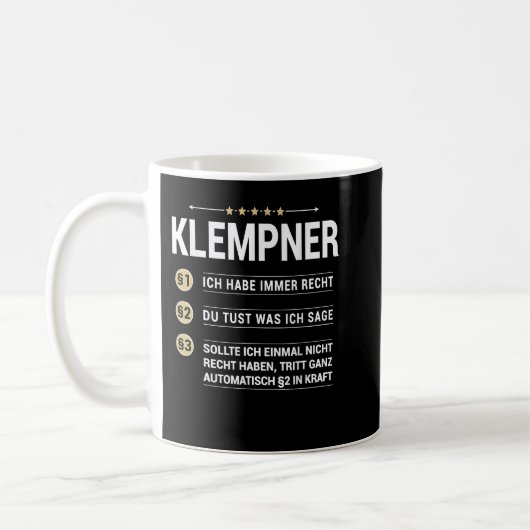 Mug Occupation du plombier mes propres paragraphes (Gauche)