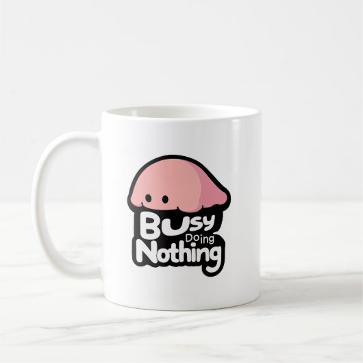 Mug Occupé à Rien Faire - Joli Blob Rose (Gauche)