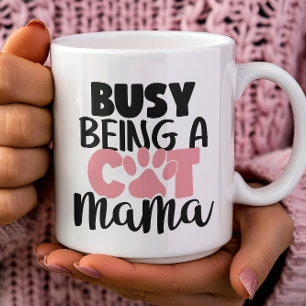 Mug occupée à être mère de chat, cadeaux de chat pour 